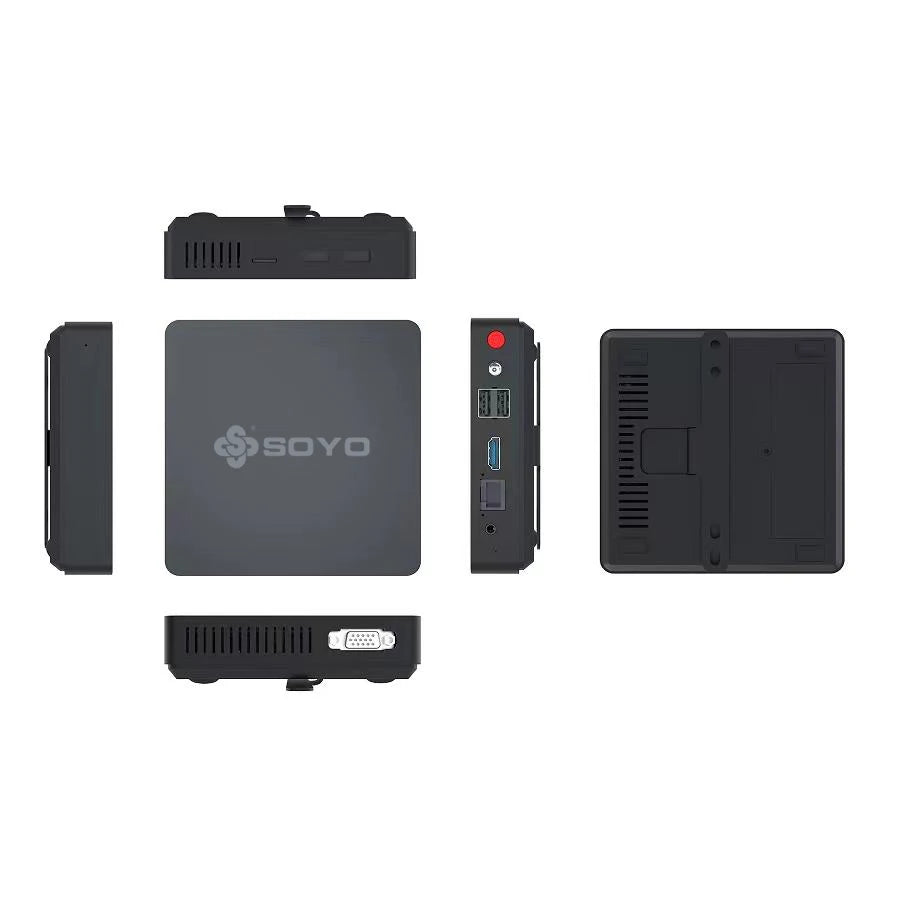 SOYO M2 Mini PC: Powerful 6GB RAM, 64GB EMMC, Intel N3350, Windows 10 - Compact & Ideal for Home, Business & Gaming